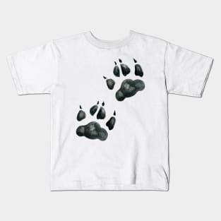 two black paws Kids T-Shirt